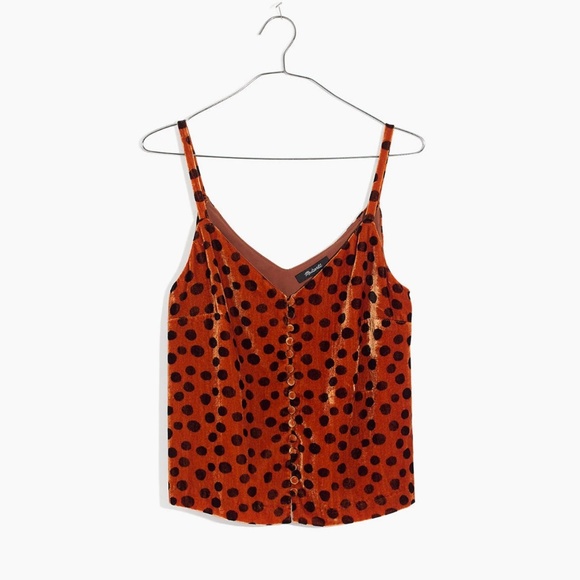 Madewell Tops - Madewell NWT Leopard Dot Velvet Cami